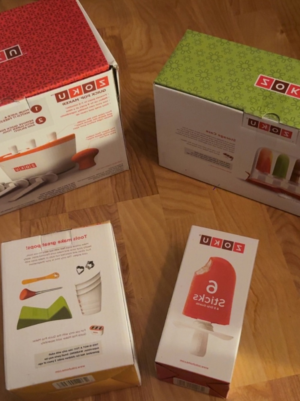 ZOKU Red Popsicle Mold - ZOKU Travel-Friendly Ice Pop Maker